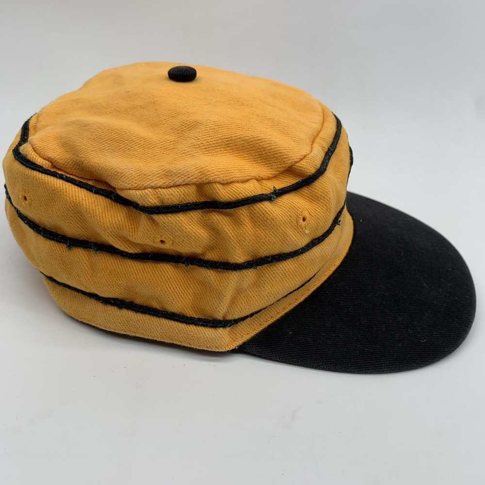Vintage Pittsburgh Pirates Hat Cap Snap Back One Size Gold Black MLB BWM Global - Picture 2 of 9